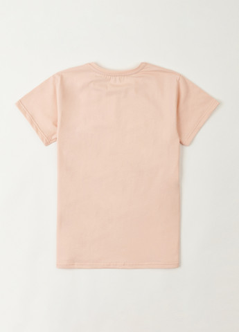 Розовая летняя футболка Фламинго