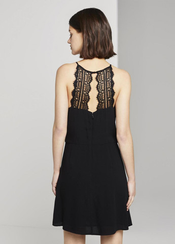 Чорна кежуал сукня кльош Tom Tailor однотонна