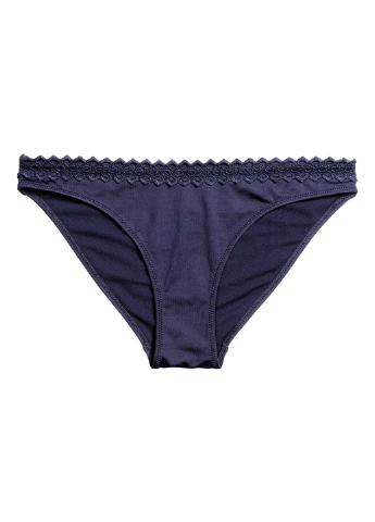 Темно-синие купальные трусики-плавки однотонные H&M