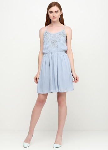 Бледно-синее кэжуал платье Mi Ami однотонное