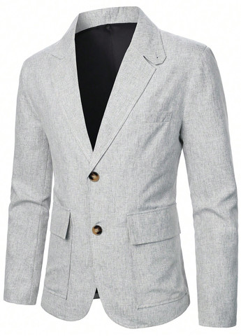 Сірий демісезонний костюм (піджак, штани) брючний SHEIN