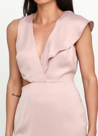 Бледно-розовое коктейльное платье Asos однотонное