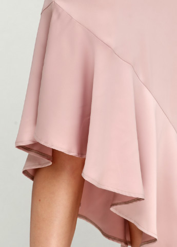 Бледно-розовое коктейльное платье Asos однотонное