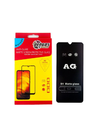 Стекло защитное Full Glue Matte для Samsung Galaxy A03s (black) (TGFG-MATT-39) DENGOS (252392113)