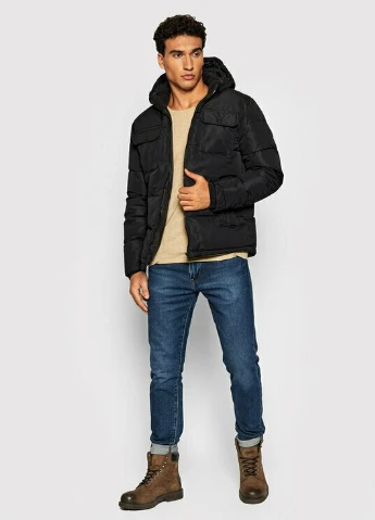 Чорна демісезонна куртка JACK&JONES