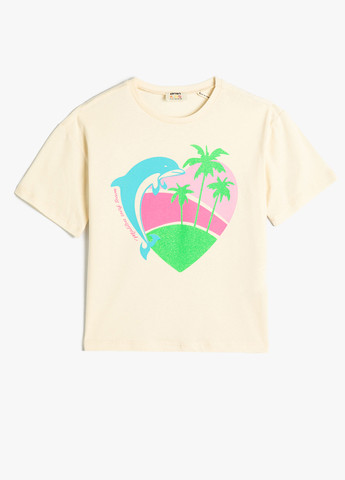 Пудровая летняя футболка KOTON
