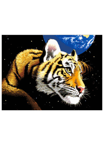Набор для вышивания бисером Тигр планета 46х34 см Александра Токарева (252253534)