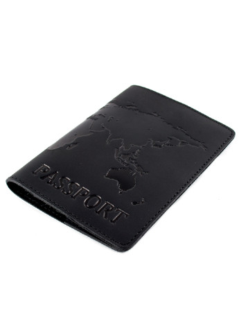 Подарунковий набір №35: обкладинка на паспорт "Герб" + обкладинка на закордонний паспорт "Карта" (чорний) HandyCover однотонні чорні