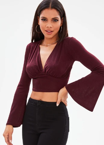 Бордова блуза Missguided