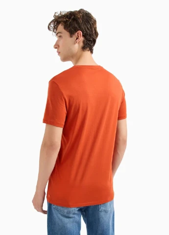 Оранжевая футболка Armani Exchange