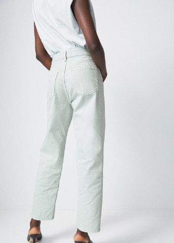 Мятные демисезонные джинсы H&M