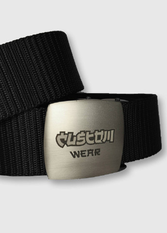Ремень черный с металлической жестью с гравировкой Custom Wear (254399977)