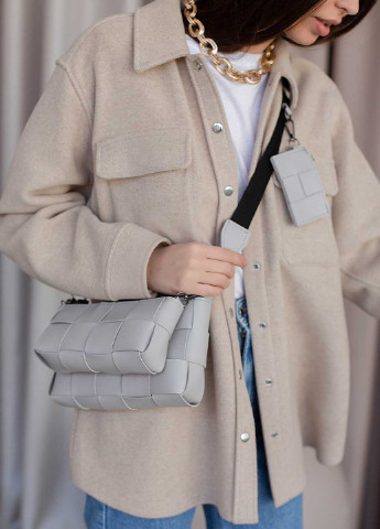 Сумка женская кросс боди экокожа (wel-63701) Серая WeLassie (253982628)