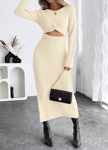 Молочна святковий, кежуал сукня футляр SHEIN однотонна