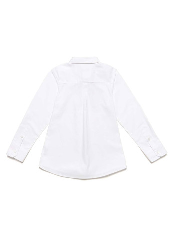 Белая кэжуал рубашка однотонная United Colors of Benetton