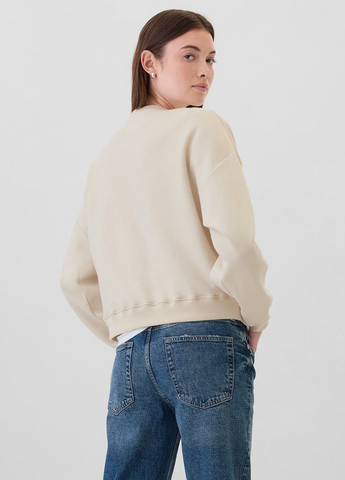 Молочный свитшот Gap логотип нашивки (361011005)