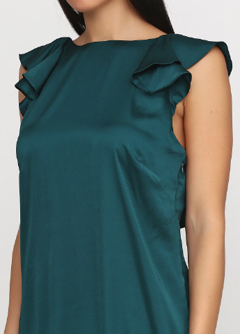Зеленое коктейльное платье а-силуэт H&M однотонное