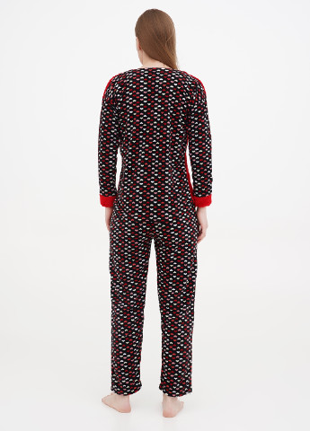 Красная зимняя пижама (свитшот, брюки) Tarz Moda