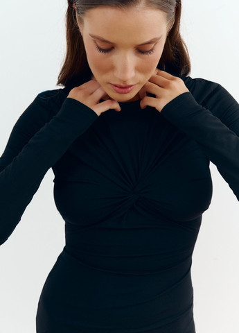 Чорна кежуал сукня силуетна Gepur однотонна