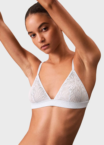 Блакитний тріенджел бюстгальтер Calvin Klein без кісточок поліамід