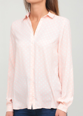 Светло-розовая кэжуал рубашка в горошек River Island
