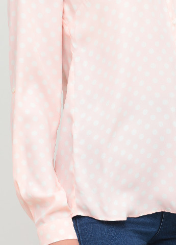 Светло-розовая кэжуал рубашка в горошек River Island
