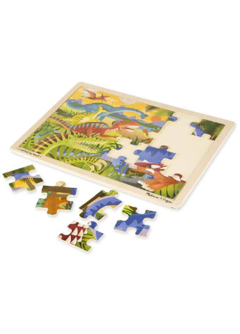 Пазл в рамке Динозавры, 24 элемента (MD19066) Melissa&Doug (249984659)