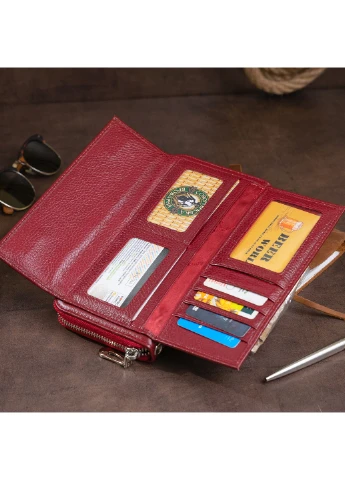 Жіночий шкіряний гаманець 20х10х2 см st leather (252129664)