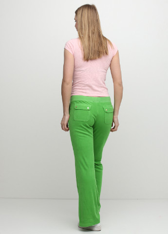 Зеленые спортивные демисезонные прямые брюки Juicy Couture