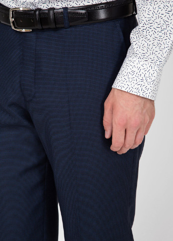 Темно-синие кэжуал демисезонные зауженные брюки NAVI