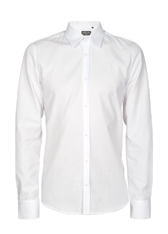 Белая кэжуал рубашка Freedom с длинным рукавом