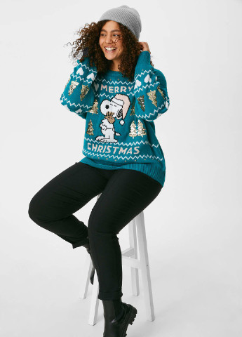 Бірюзовий зимовий светр C&A