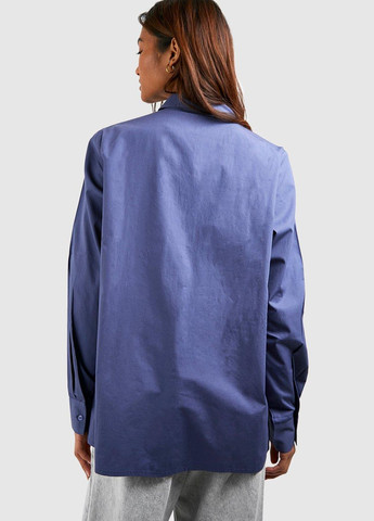 Морской волны кэжуал рубашка однотонная Boohoo