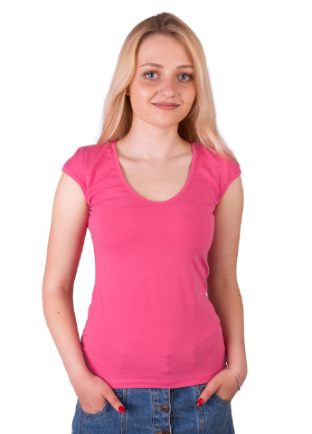 Розовая всесезон футболка женская Наталюкс 41-2323