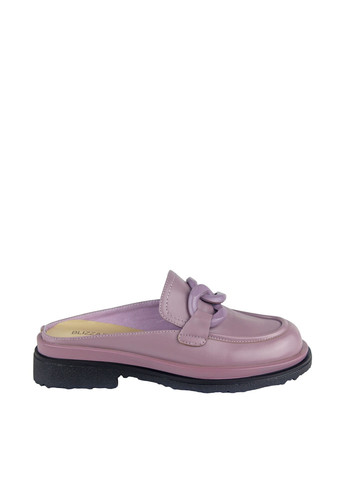 Фиолетовые мюли Blizzarini с цепочками на низком каблуке