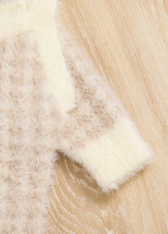 Комбинированный зимний костюм (кардиган, платье) с платьем SHEIN
