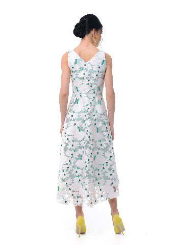 Мятное коктейльное платье Iren Klairie с цветочным принтом