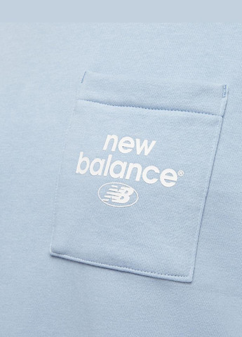 Сіро-голубий спортивна, кежуал сукня wd31501lay сукня-футболка New Balance з логотипом