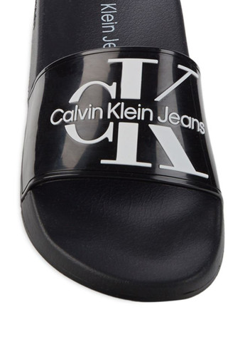 Черные пляжные шлепанцы Calvin Klein