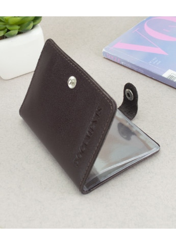 Подарунковий чоловічий набір №61: обкладинка документи + ключниця + портмоне (коричневий матовий) HandyCover (251111637)