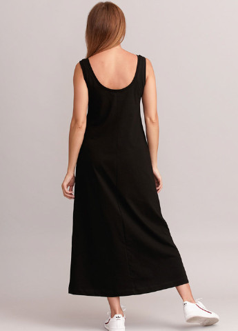 Черное кэжуал платье клеш Promin. однотонное