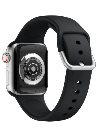 Силиконовый ремешок для часов Apple Watch 38mm, 40mm, Series 5 4 3 2 1. Altum чёрные