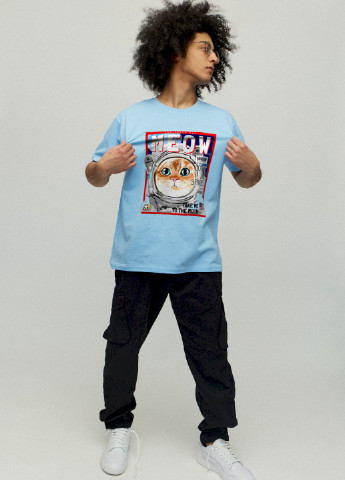 Блакитна футболка чоловіча YAPPI