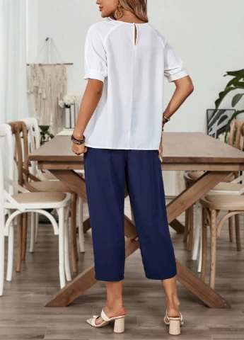 Комбінований літній комплект (блуза, штани) SHEIN