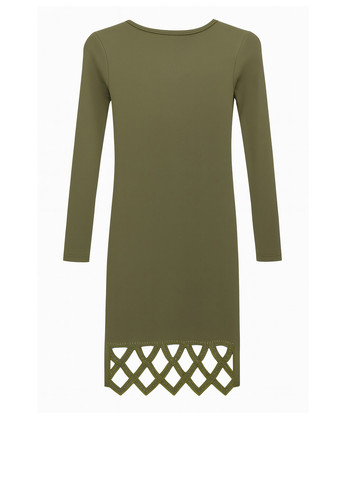 Оливкова (хакі) кежуал сукня силуетна Sassofono однотонна
