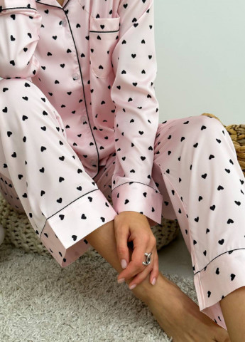 Светло-розовая всесезон пижама (рубашка, брюки) рубашка + брюки Panties