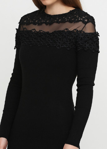 Чорна кежуал сукня футляр Cashmere Company однотонна