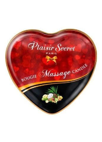 Массажная свеча сердечко Exotic Fruits (35 мл) Plaisirs Secrets (254151376)
