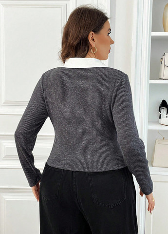 Серая блуза SHEIN