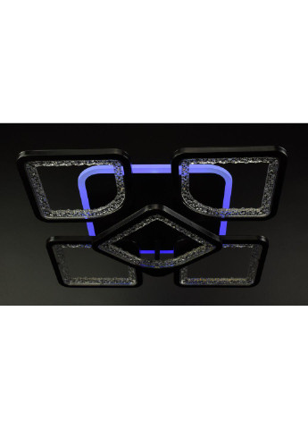 Люстра стельова LED з пультом A2281/4+1SQ-RGB-bk Чорний 11х40х40 см. Sunnysky (253122314)